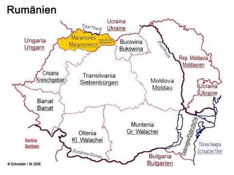 Karte Rumaenien